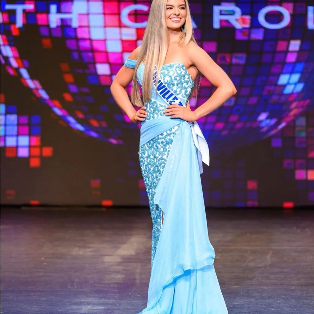 Ashley Lauren custom couture gown size 6 - Picture 2 of 5